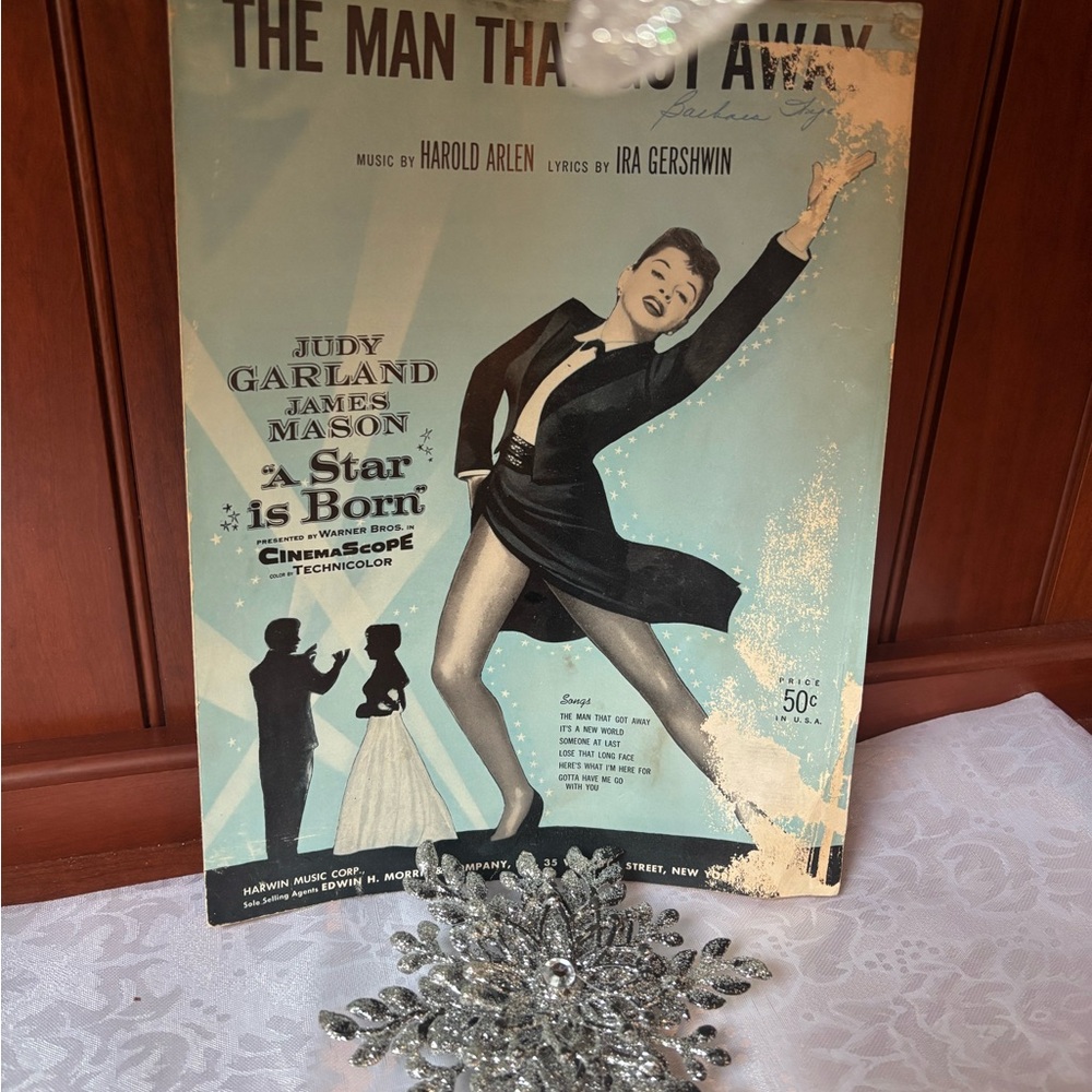 Vintage 'A Star is Born' sheet music 🌟 🎼from 1954 musical film A Star Is Born.